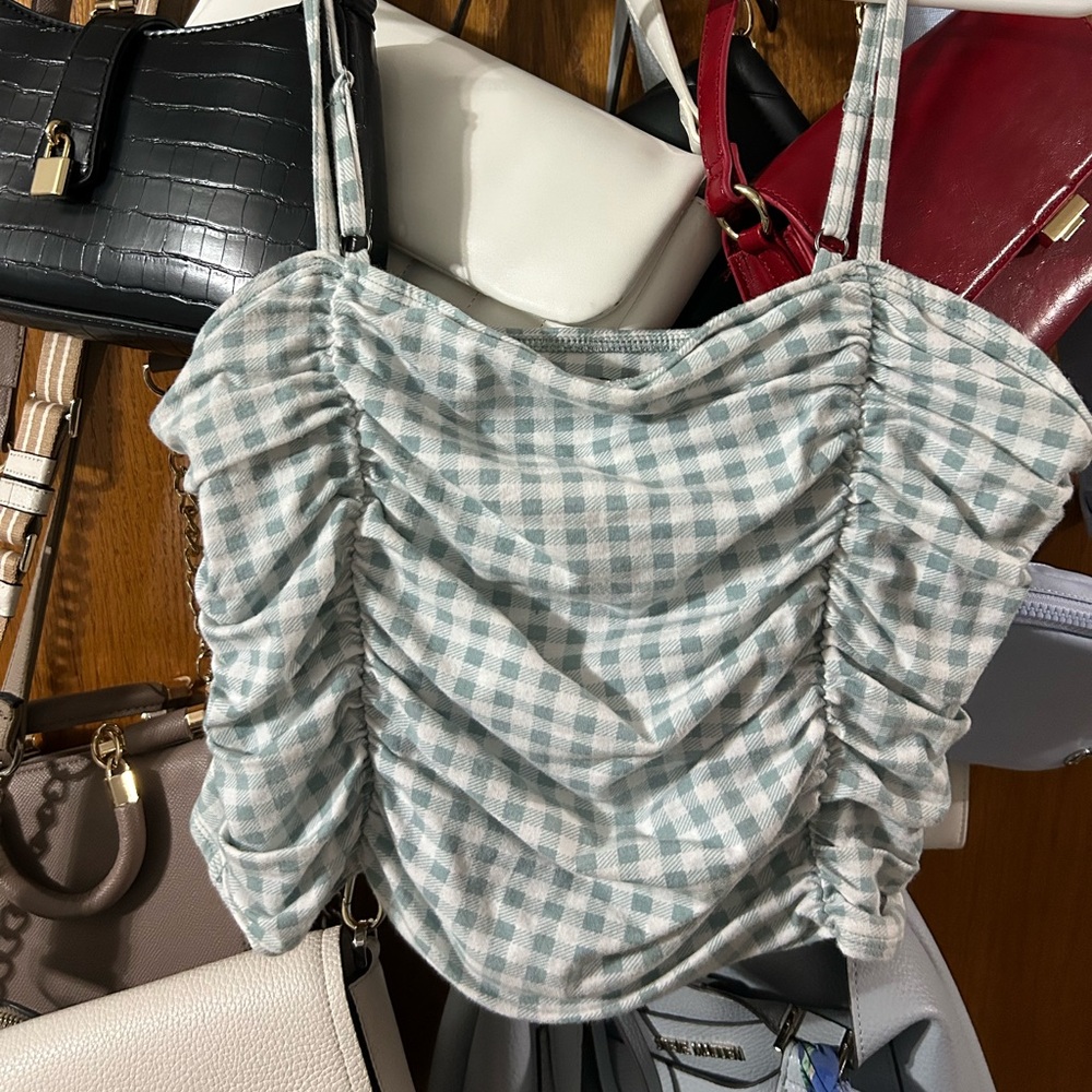 Gingham Hollister Tank